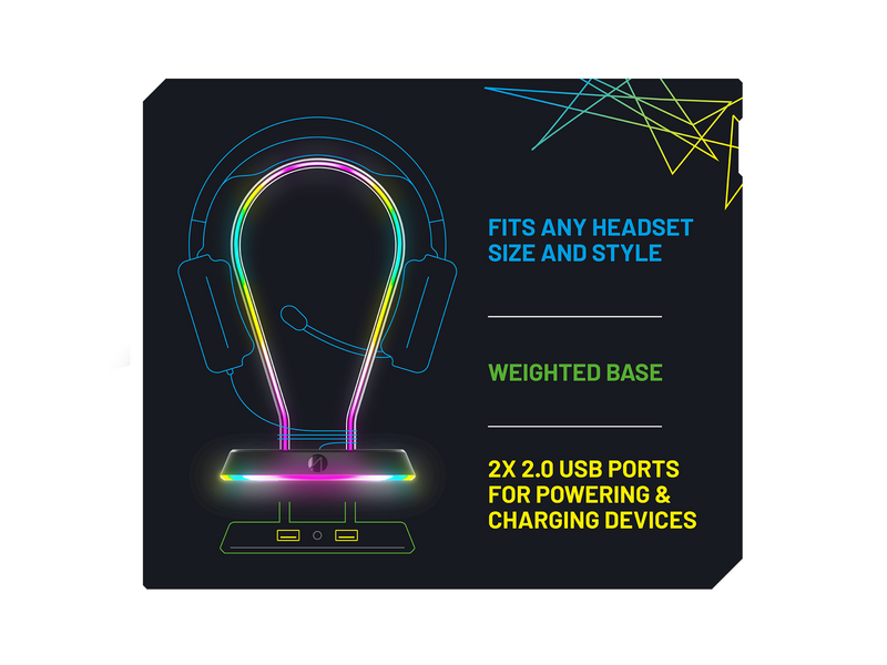 STEALTH Light Up Charging Headset Stand - Miscellaneous Headset