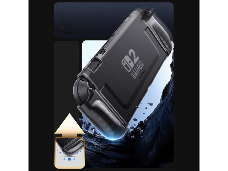 SUPCASE Crystal Case for Nintendo Switch 2 - Clear and Black