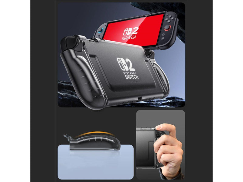 SUPCASE Crystal Case for Nintendo Switch 2 - Clear and Black