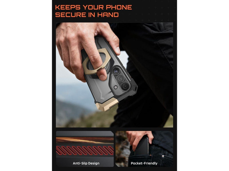 SUPCASE UB Grip Mag MagSafe Case for Samsung Galaxy S26 - Black & Brown
