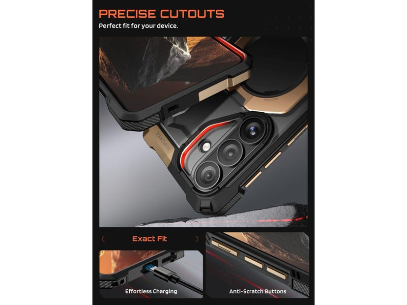 SUPCASE UB Grip Mag MagSafe Case for Samsung Galaxy S26 - Black & Brown