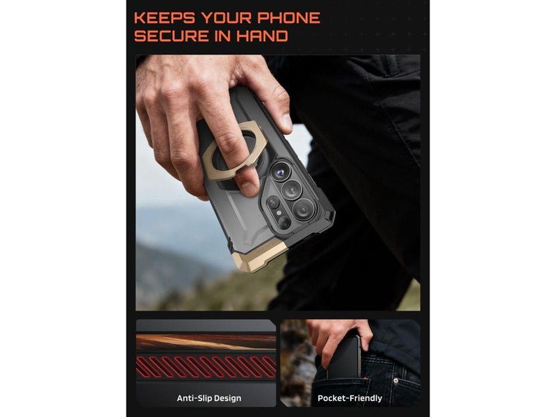 SUPCASE UB Grip Mag MagSafe Case for Samsung Galaxy S26 Ultra - Black & Brown