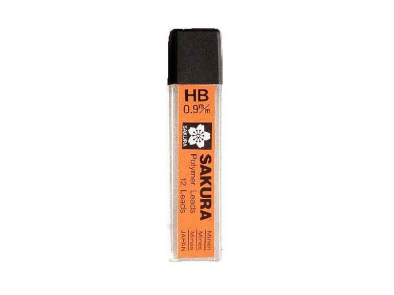 Sakura - Mechanical Pencil Lead 0.9 Mm Hb Polymer Leads (12 Leads)