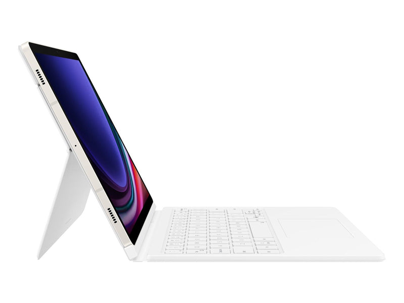 Samsung Galaxy Tab S10 FE / Tab S9 FE / Tab S9 - Book Cover Keyboard - White (English) - Tastatur & Folio-Set - Weiss