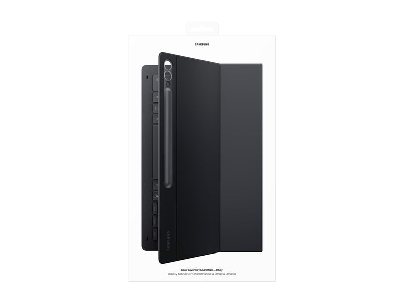 Samsung Galaxy Tab S10 Ultra / Tab S9 Ultra - Book Cover Keyboard Slim - Black (German) - Tastatur & Folio-Set - Schwarz *DEMO*