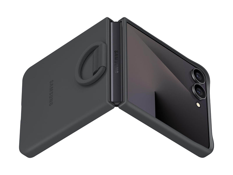 Samsung Galaxy Z Flip7 - Ring Case (Silicone) - Black