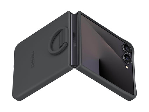 Samsung Galaxy Z Flip7 - Ring Case (Silicone) - Black