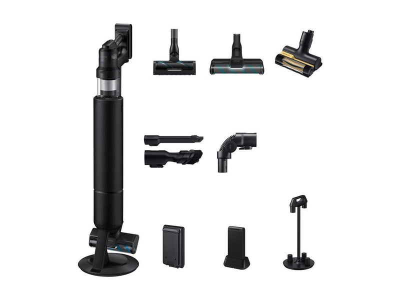Samsung Handstaubsauger BESPOKE AI Jet Ultra Complete Extra VS90F40DEK - vacuum cleaner - cordless - stick/handheld - 2 batteries included charger - black chrome