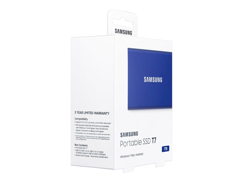 Samsung Portable SSD T7 - 1TB - Blau - Extern SSD - USB 3.2 Gen 2