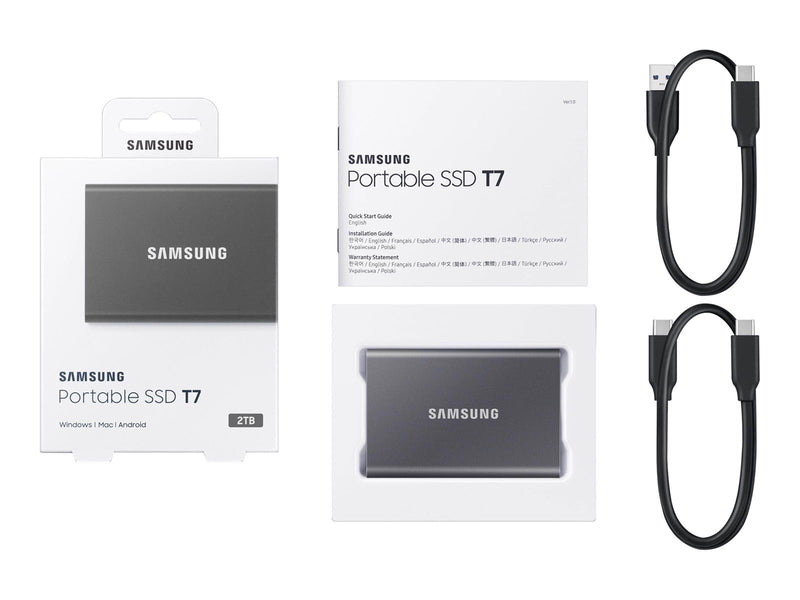Samsung Portable SSD T7 - 4TB - Grau - Extern SSD - USB 3.2 Gen 2