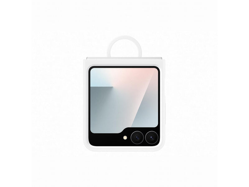 Samsung Silicone Case with Ring for Galaxy Z Flip7 FE | Z Flip6 - White
