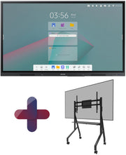 Samsung Flip WA75C Smart Signage Touch Display 189 cm 75 Zoll + Neomounts FL50-525BL1 MOVE GO Rollwagen