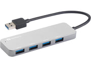 Sandberg 4-Port USB 3.0 Hub USB-Hubs - USB 3.0 - 4 - silber