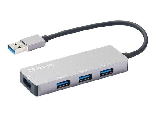 Sandberg 4-Port USB Hub USB-Hubs - 4 - Grau