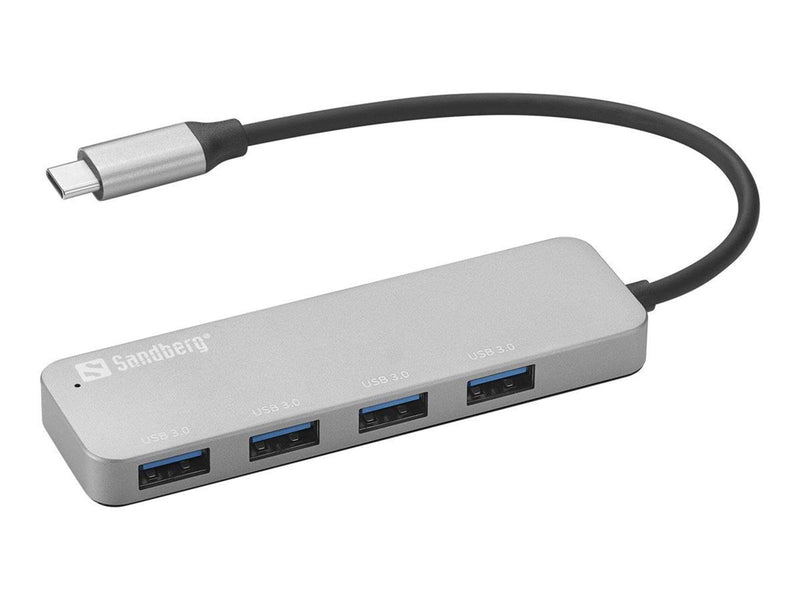 Sandberg 4-Port USB Hub USB-Hubs - USB 3.0 - 4 - silber