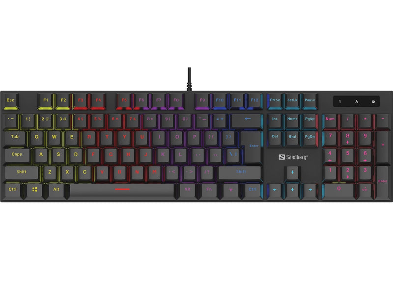 Sandberg Mechanical Gamer Keyboard - Gaming Tastatur - Deutsch - Schwarz
