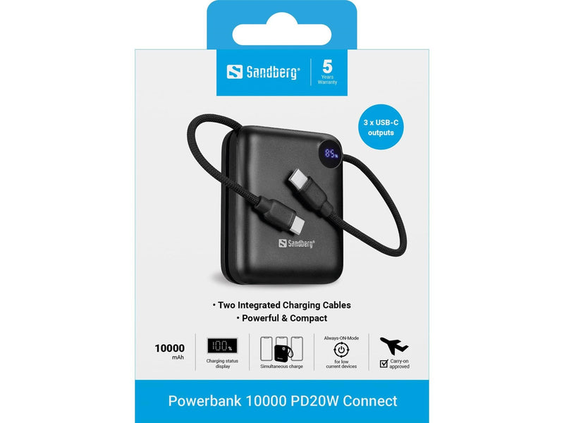 Sandberg Powerbank 10000 PD20W Connect - 10000 mAh