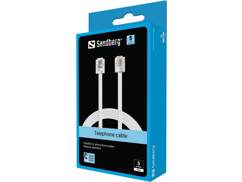 Sandberg RJ11 Telephone Cable - 5m