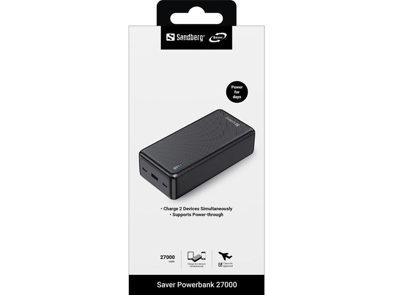 Sandberg Saver Powerbank 27000 mAh - 27000 mAh