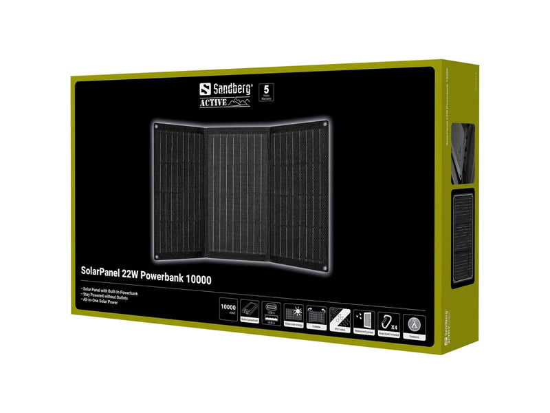 Sandberg SolarPanel 22W Powerbank 10000 - 10000 mAh