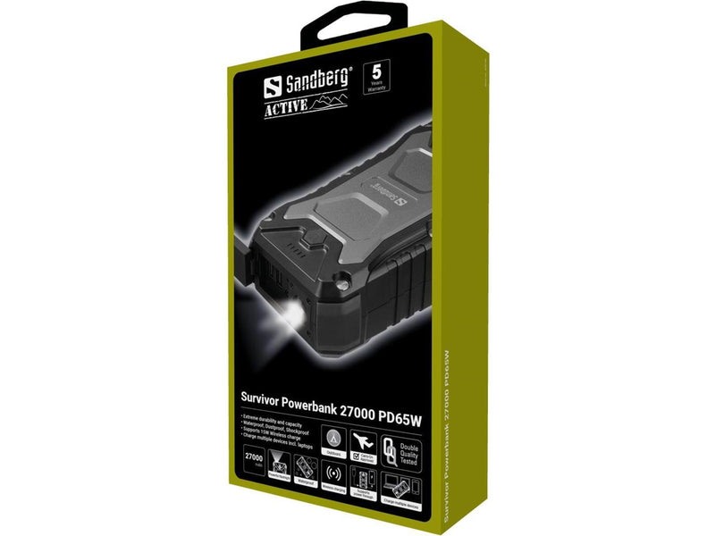 Sandberg Survivor Powerbank 27000 PD65W - 27000 mAh