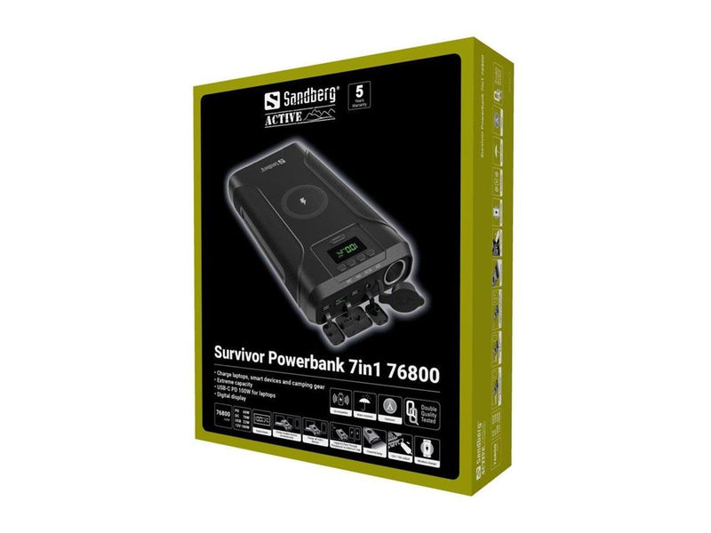 Sandberg Survivor Powerbank 7in1 76800 - 76800 mAh