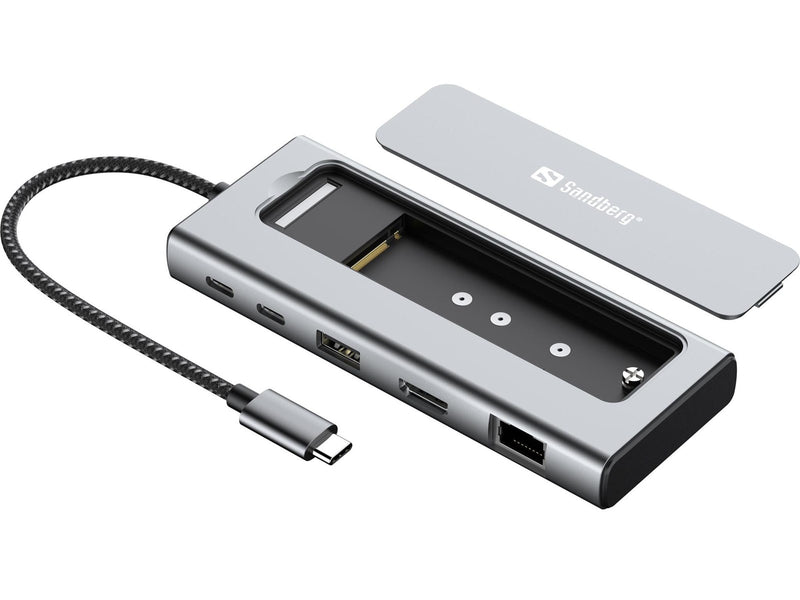 Sandberg USB-C 6in1 Travel Dock SSD Case