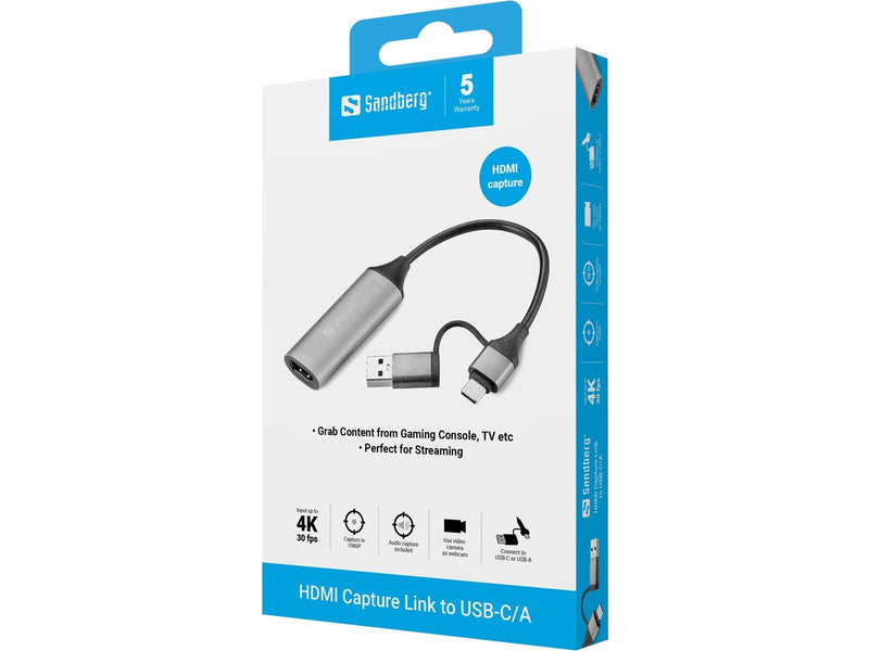 Sandberg USB-C to HDMI Capture Link