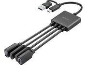 Sandberg USB-C/A to 2A+2C Splitter USB-Hubs - 4 - Schwarz