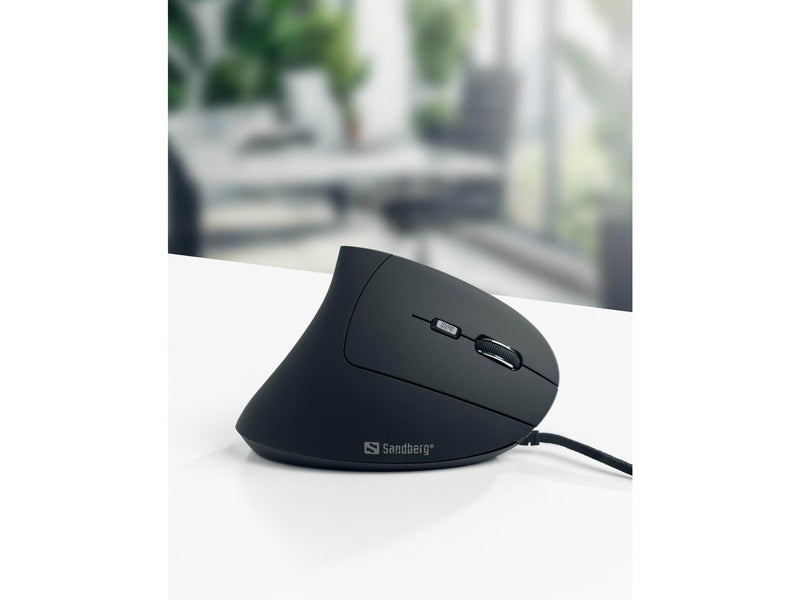 Sandberg Wired Vertical Mouse - Vertical mouse (Schwarz)