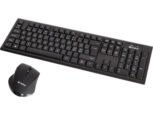 Sandberg Wireless Office Desktop Set - Tastatur & Maus Set - Nordic ISO - Schwarz