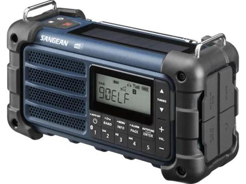 Sangean MMR-99 - Bluetooth - Handcrank - Solar Radio - AM/FM - Mono - Blau