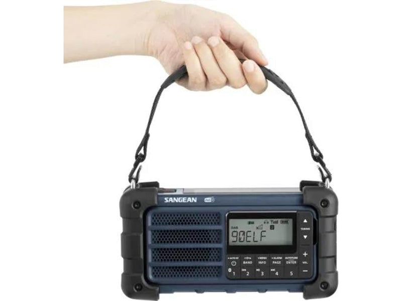 Sangean MMR-99 - Bluetooth - Handcrank - Solar Radio - AM/FM - Mono - Blau