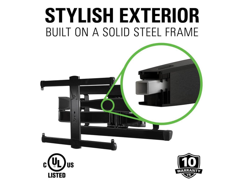 Sanus TV-mount Full Motion Max Vesa 600x400 42-90" Black - Max 56.7 kg - recommended for 90 "