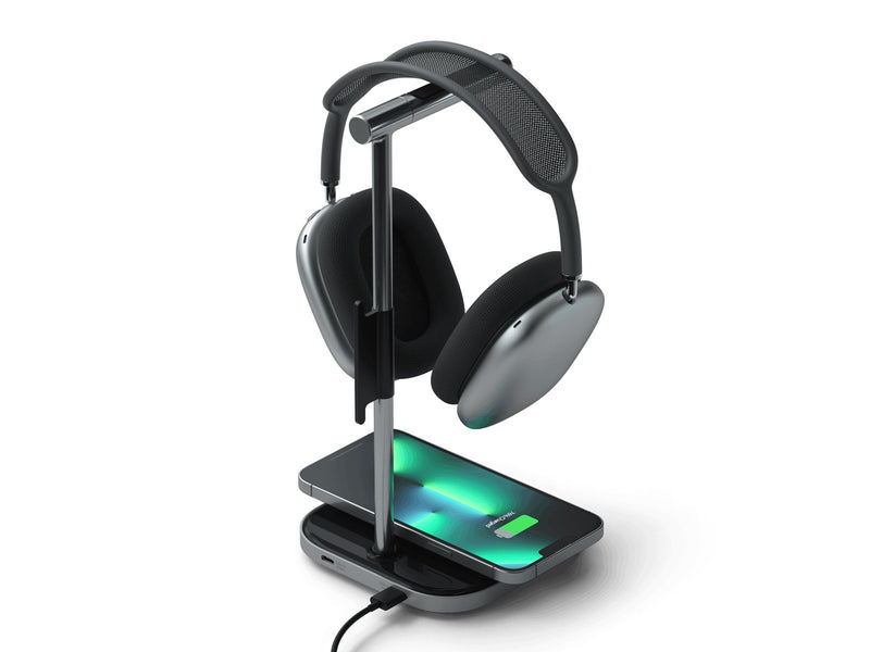 Satechi 2-in-1 Headphone Stand with Wireless Charger