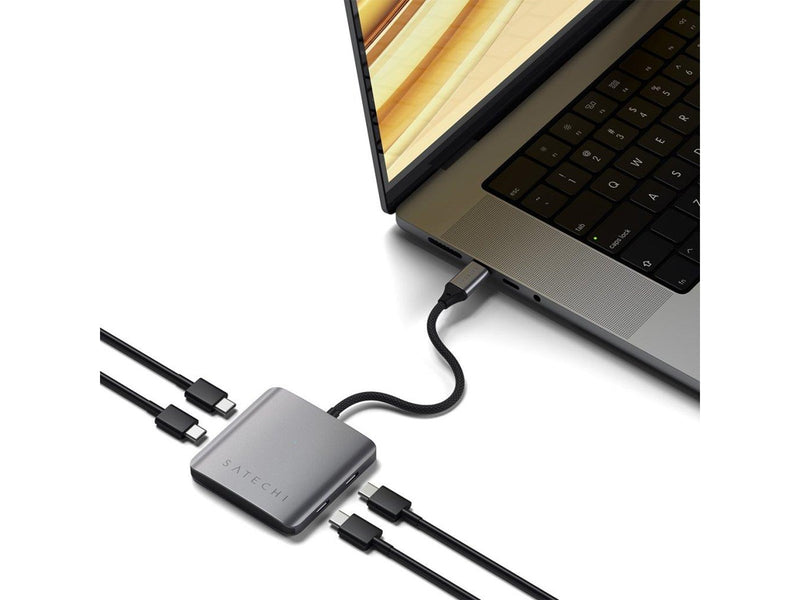 Satechi 4-Port USB-C Hub with PD USB-Hubs - 4 - silber