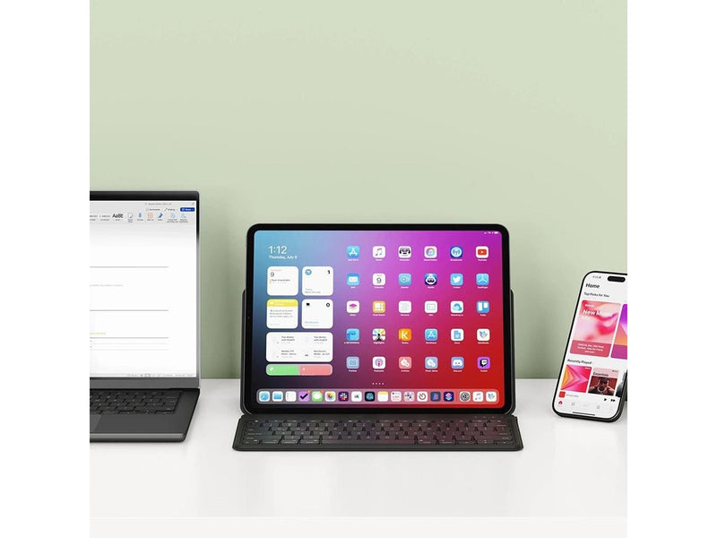 Satechi OntheGo Bluetooth Keyboard with Stand for Flexible Typing - Tastatur - Englisch (US) - Schwarz