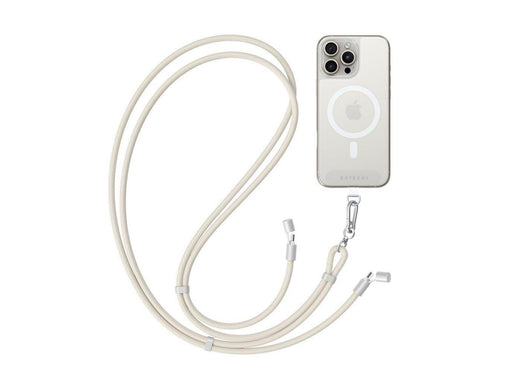 Satechi OntheGo Crossbody Multi-Device Charging Cord - Stylish and Durable Hands-Free Charging Solution - Sand