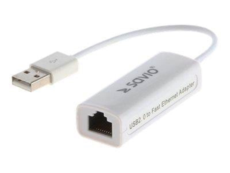Savio CL-24 - network adapter - USB 2.0 - 10/100 Ethernet x 1