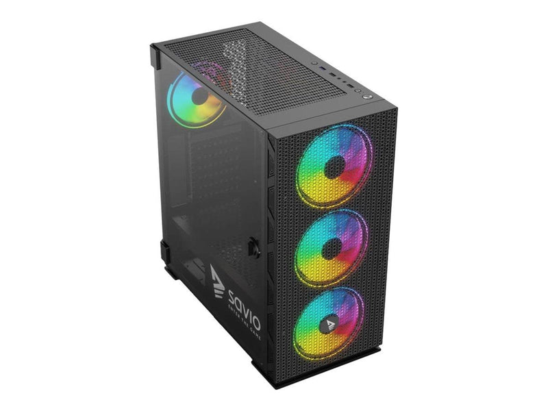 Savio Raptor X1 ARGB Mesh / Glass - MDT - ATX - Gehäuse - Tower - Schwarz