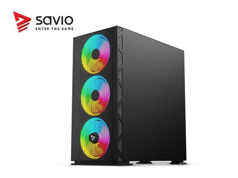Savio Raptor X1 ARGB Mesh / Glass - MDT - ATX - Gehäuse - Tower - Schwarz