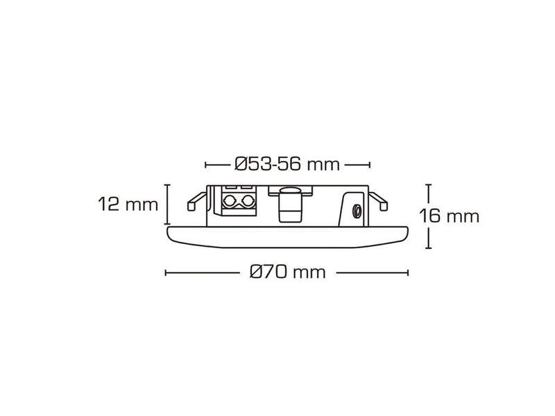 Scan Products Sofia 90D Downlight 350mA 3.2W 3000K Brushed alu