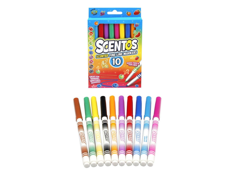 Scentos Fine Line Markers Bold 10 pcs