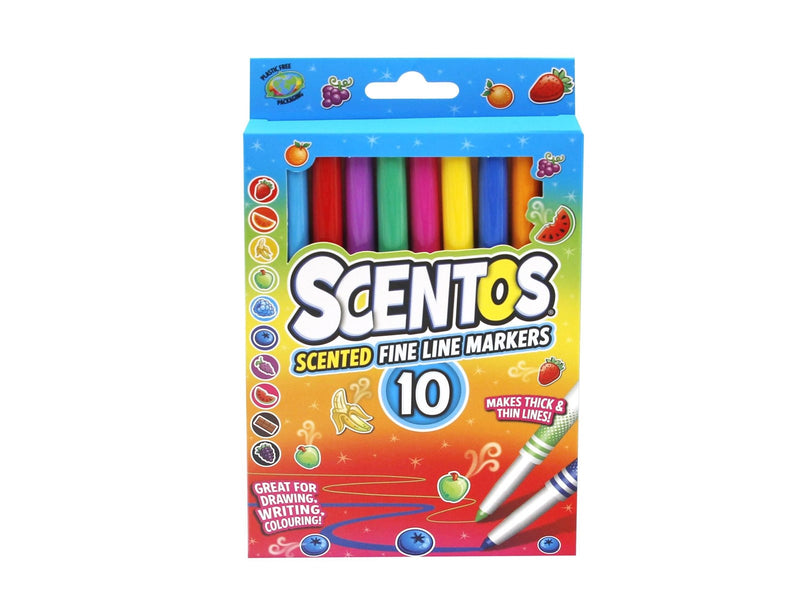 Scentos Fine Line Markers Bold 10 pcs