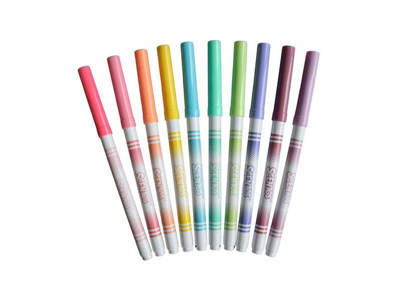 Scentos Fine Line Markers Pastel 10 pcs