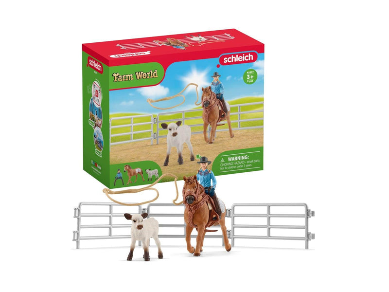 Schleich Cowgirl Team Roping Fun
