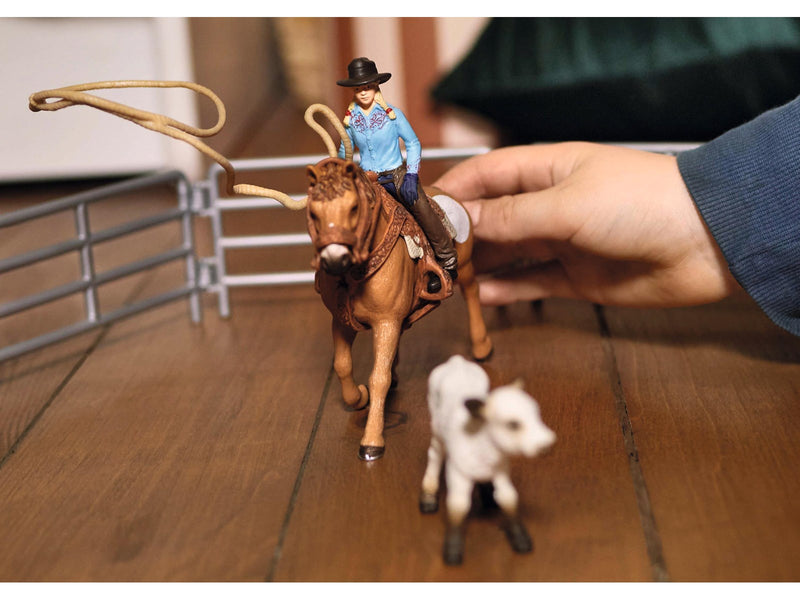 Schleich Cowgirl Team Roping Fun