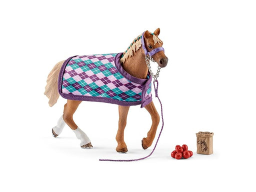 Schleich English Thoroughbred with blanket