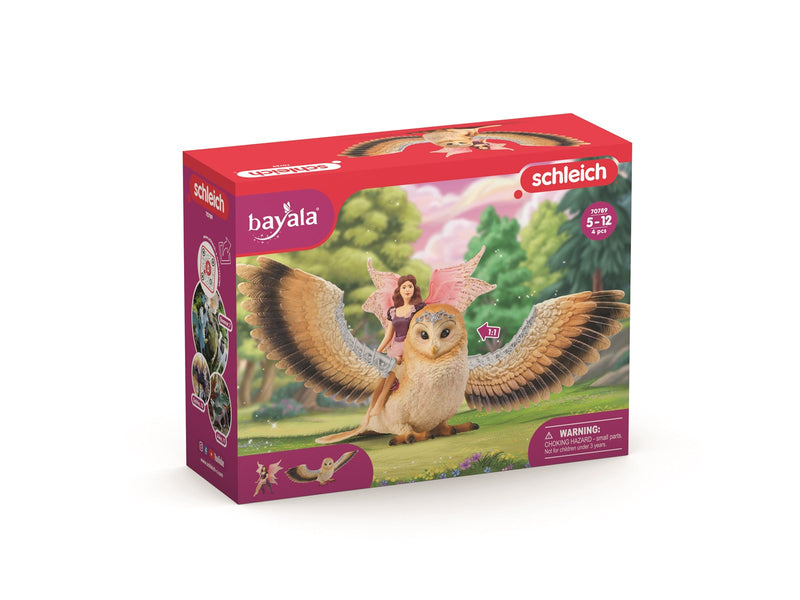 Schleich Fee im Flug auf Glam Eule V2