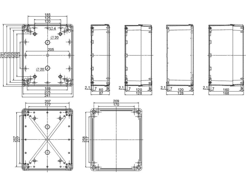 Schneider Electric Abs ind box 291x241x128 hi
